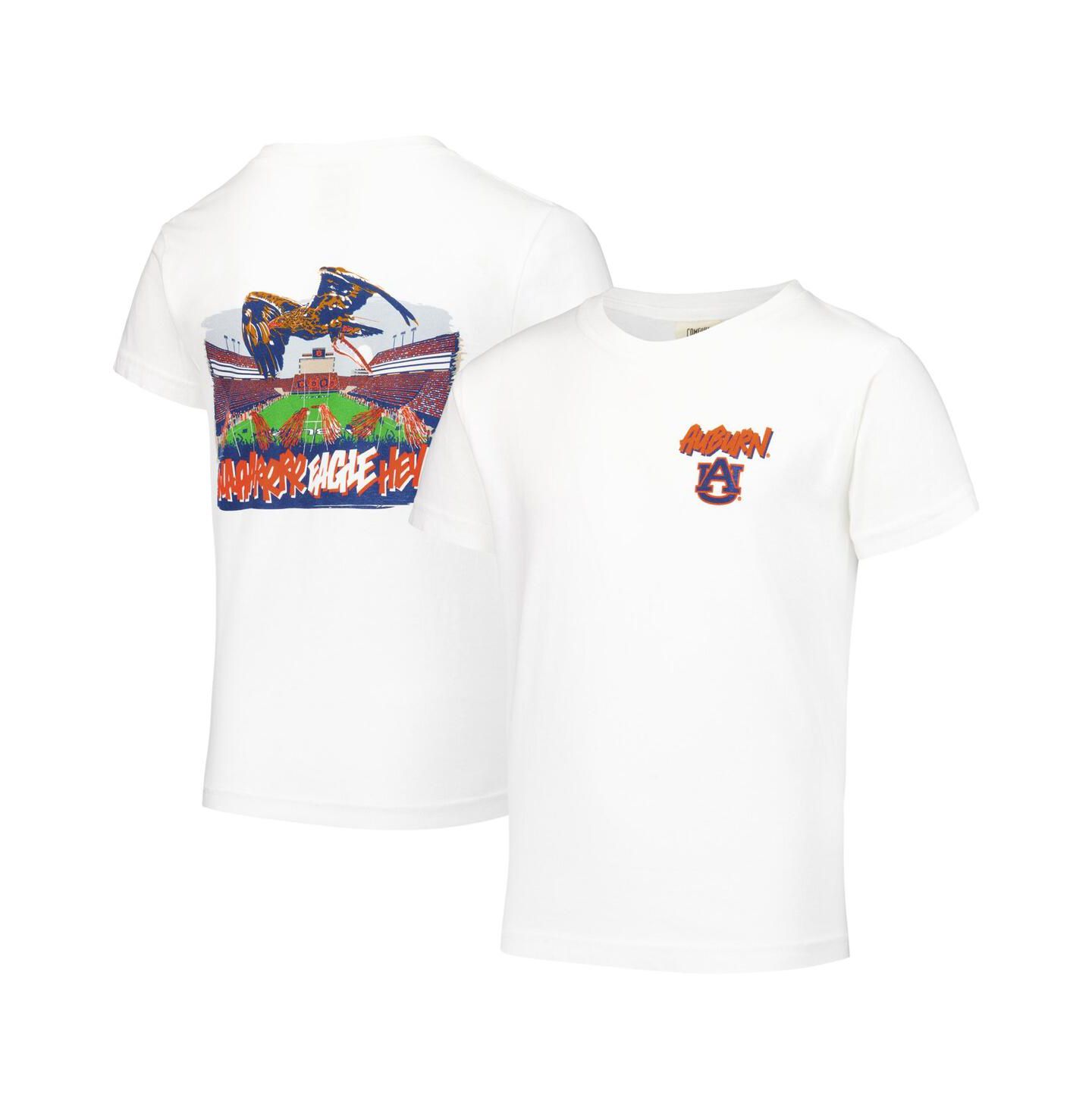 Детская футболка Image One White Auburn Tigers Hyperlocal Comfort Colors — фото 1