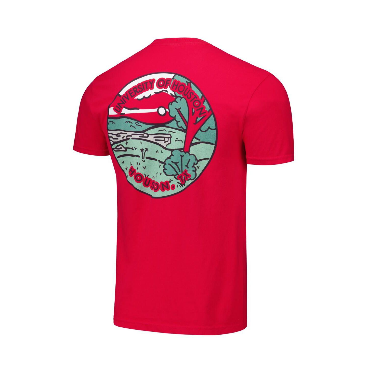 Футболка Image One Red Houston Cougars Scenic Comfort Colors — фото 2
