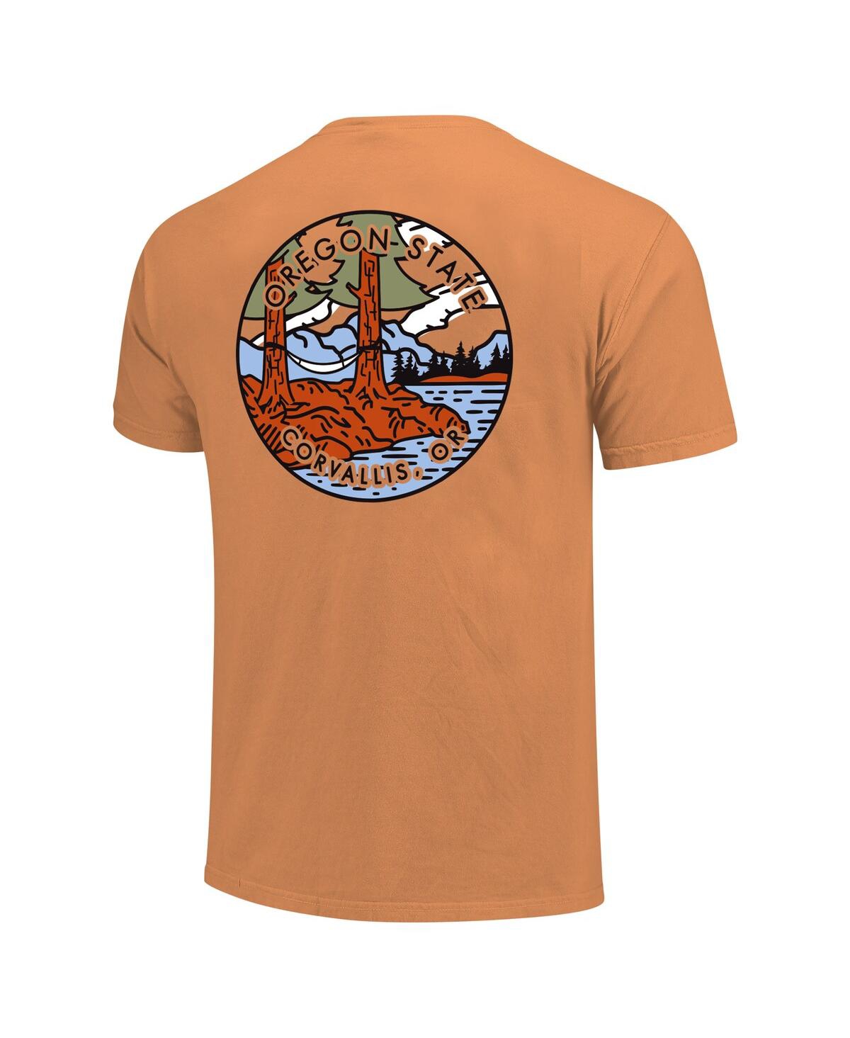 Image One Men's And Women's Orange Oregon State Beavers Scenic Comfort Colors T-shirt In Orange
