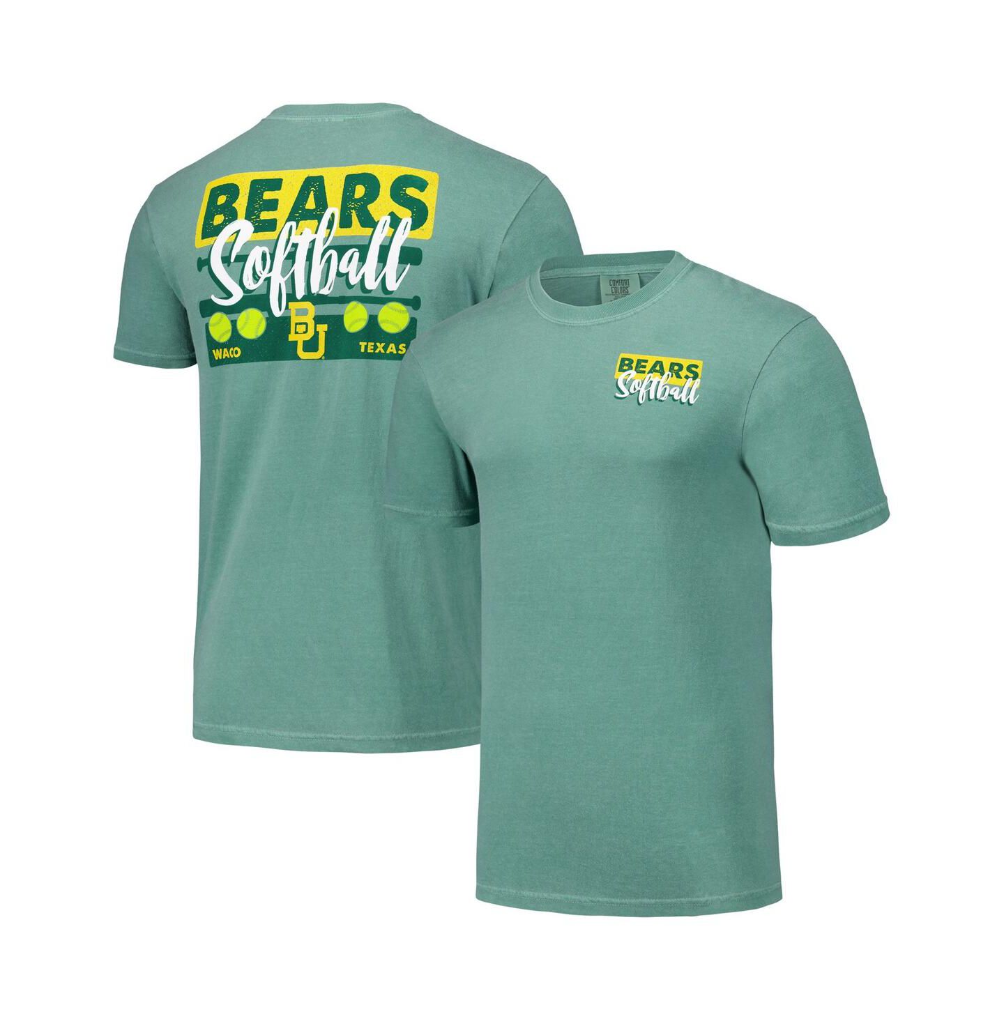Футболка Image One Green Baylor Bears Gritty Softball Bats Comfort Colors — фото 1