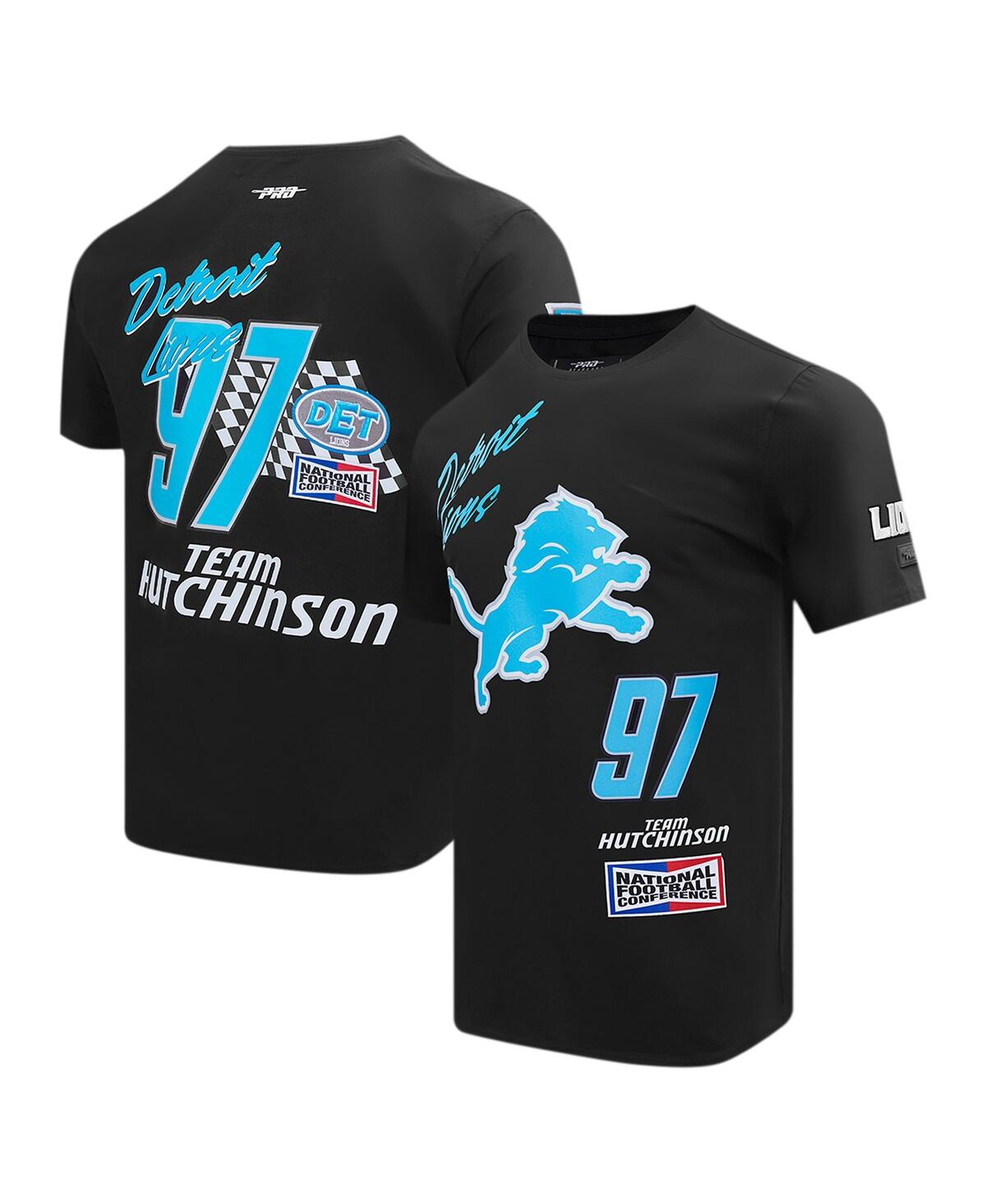 Men's Aidan Hutchinson Black Detroit Lions Fast Lane Name Number Player T-Shirt - Black