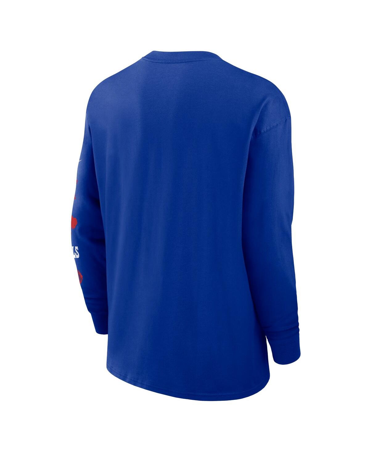Nike Men'sBuffalo Bills Rewind Heavy Max 9 Pocket Long Sleeve T-Shirt - Royal