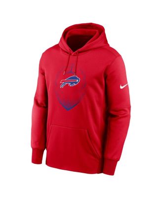 Men's Red Buffalo Bills Icon Performance Pullover Hoodie