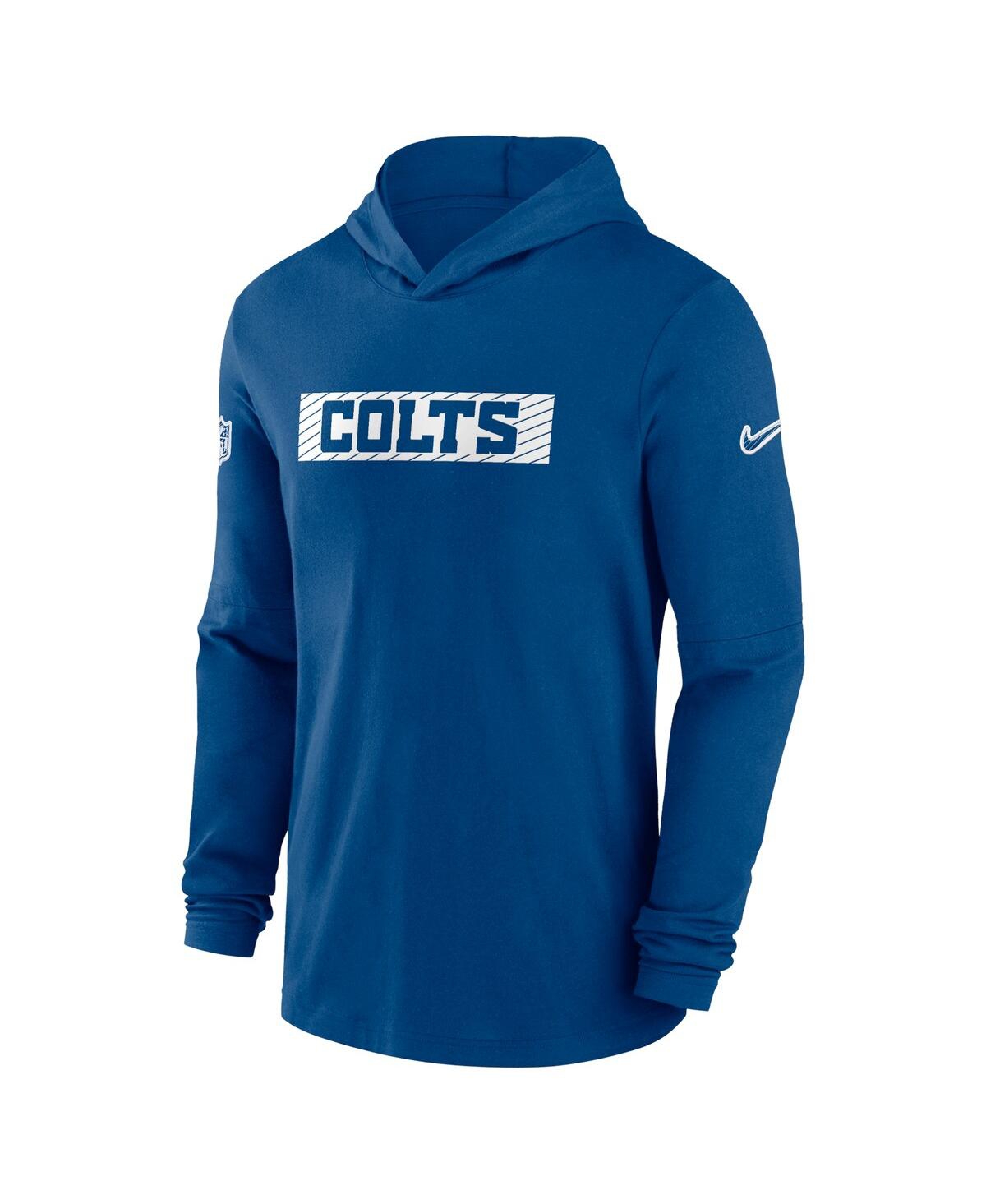Nike Men's Royal Indianapolis Colts Sideline Hoodie Performance Long Sleeve T-shirt In Royal