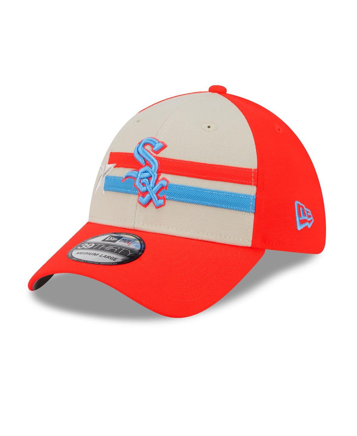 New Era Men'sCoral Chicago White Sox 2024 Mlb All-Star Game 39THIRTY Flex Hat - Tan, Coral