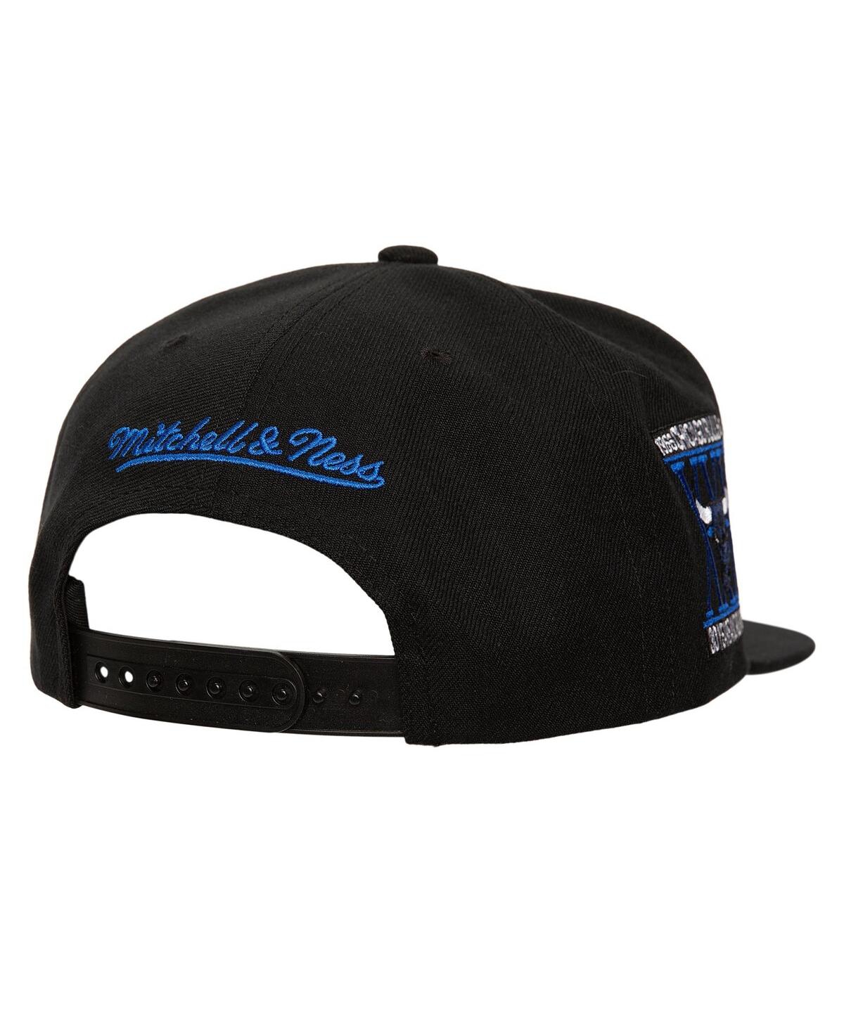 Mitchell & Ness Men's Black Chicago Bulls Core Xi Snapback Hat In Black,blue
