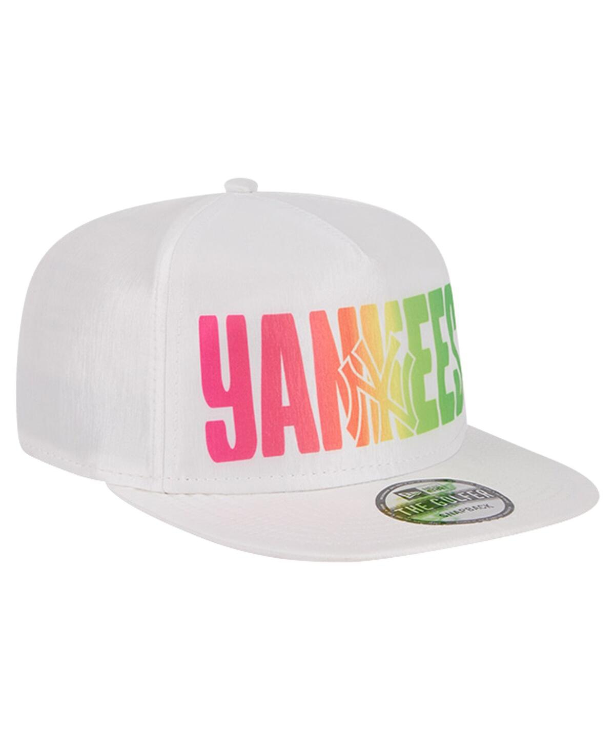 New Era Men's White New York Yankees Spring Spectrum Golfer Snapback Hat In White