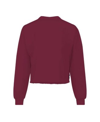 Women's Garnet Florida State Seminoles Slouchy Cropped Long Sleeve T-Shirt