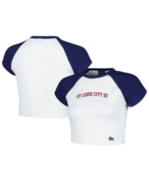 Женская футболка Hype And Vice White St. Louis City SC Homerun Cropped Raglan