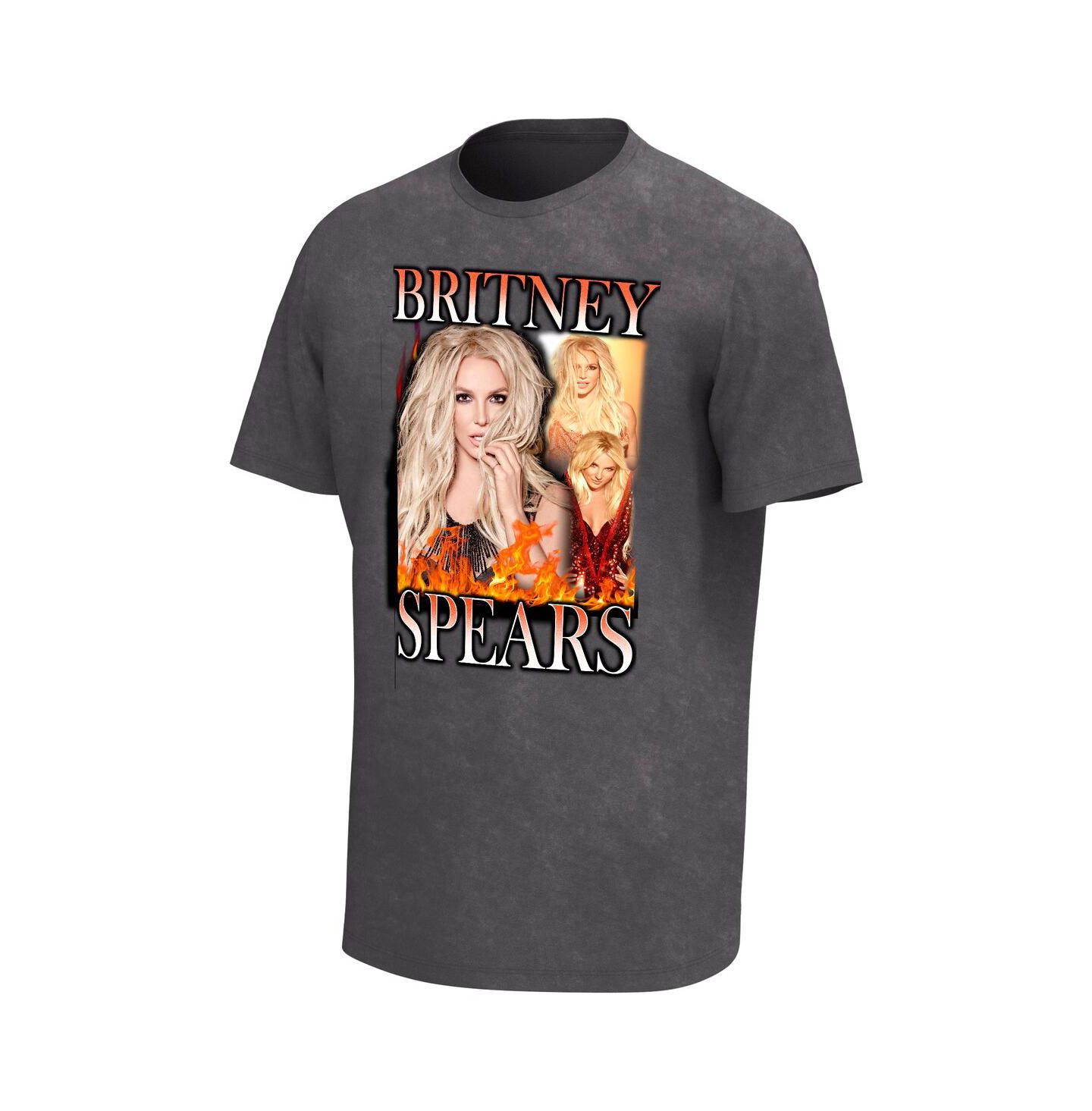Мужская футболка Philcos Black Britney Spears Fire Washed Graphic — фото 3