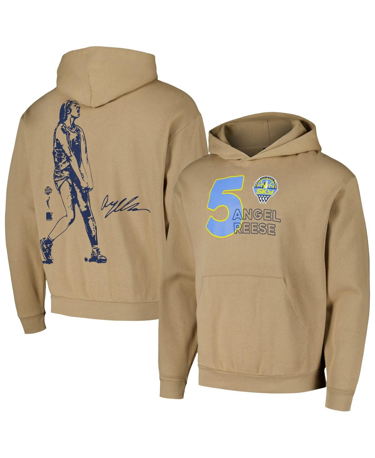 Men's and Women's Angel Reese Tan Chicago Sky Player Pullover Hoodie - Tan