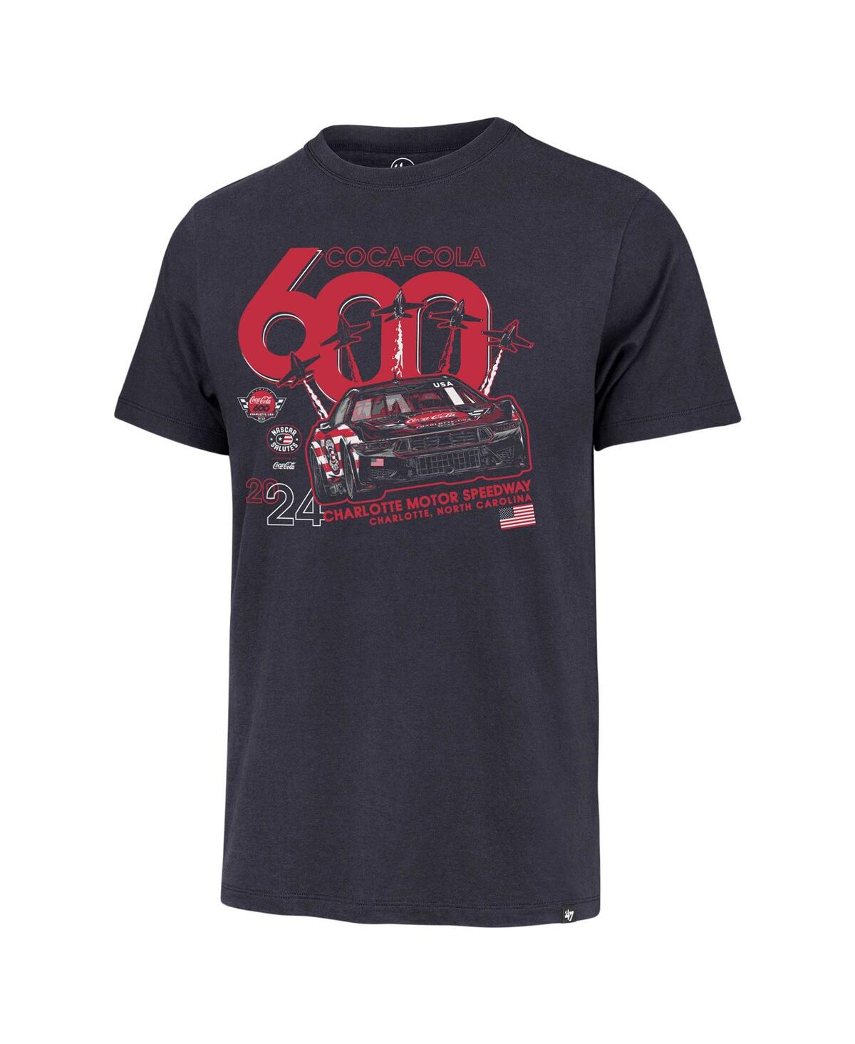 '47 Brand Men'sCharlotte Motor Speedway Coca Cola 600 Regional Franklin T-Shirt - Navy
