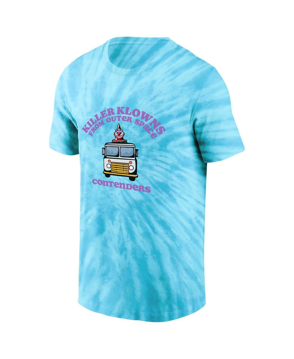 Contenders Clothing Men's and Women'sKiller Klowns from Outer Space Ice Cream Truckin' Graphic Tie-Dye T-Shirt - Turquoise