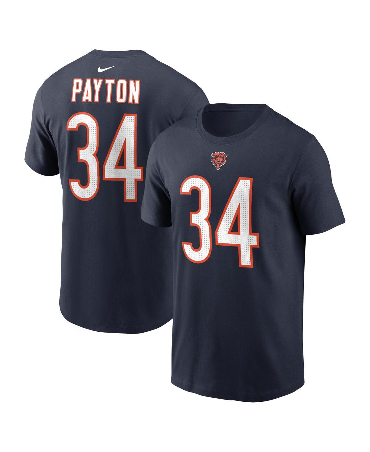 Мужская футболка Walter Payton Navy Chicago Bears с именем и номером отставного игрока