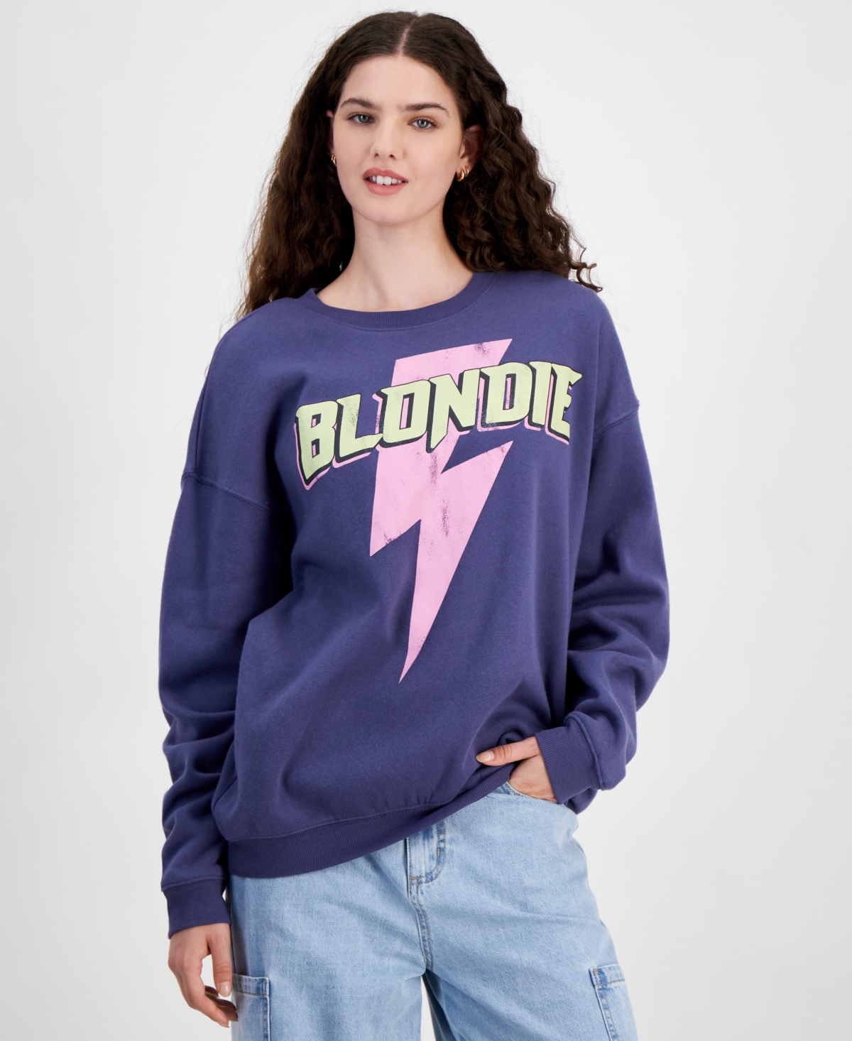Juniors' Blondie Crewneck Sweatshirt - Blue