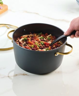 Forged Induction Ceramic Nonstick Stockpot with Lid, 6 Quart