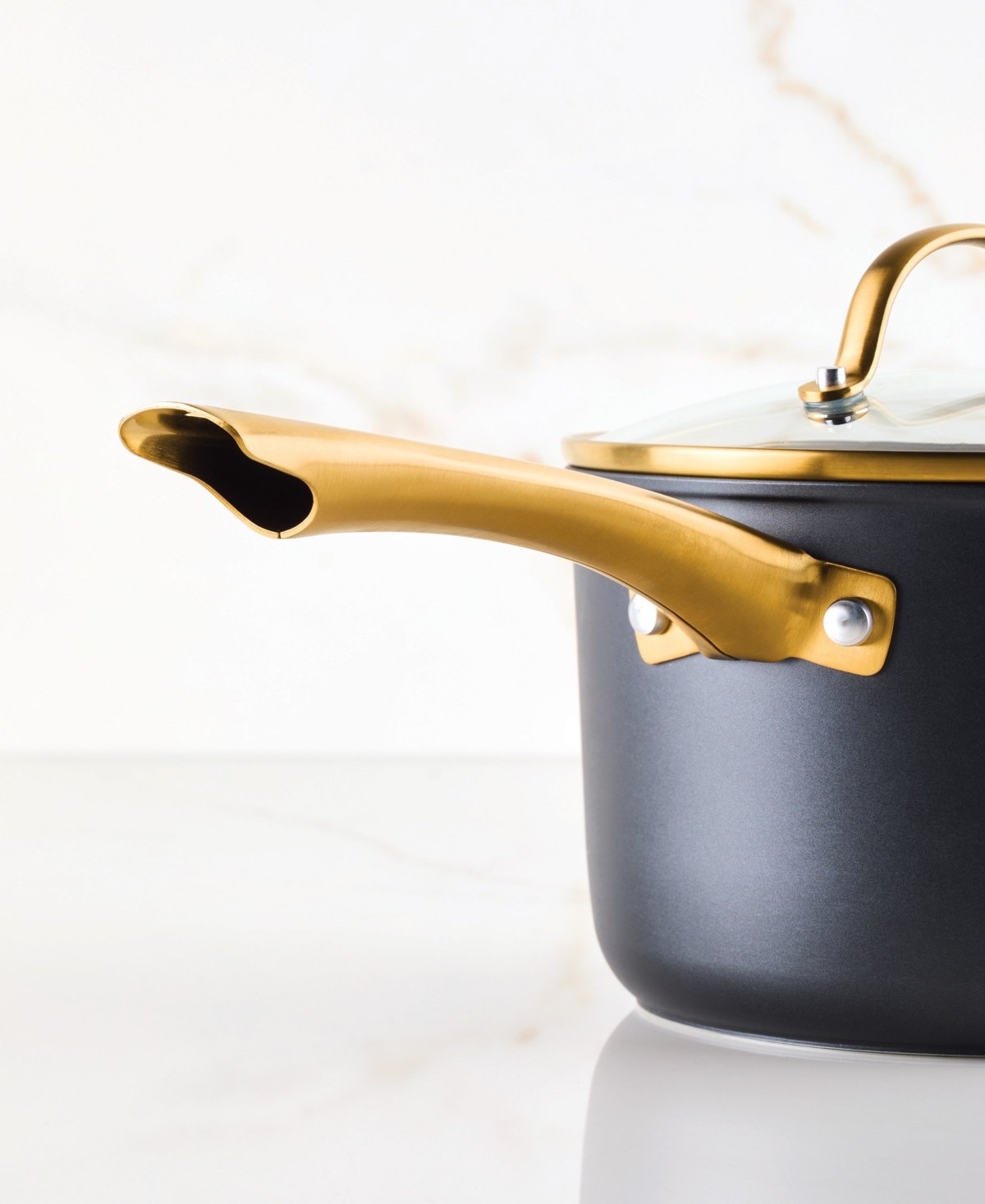 Farberware Forged Induction 3-quart Saucepan With Lid In Black