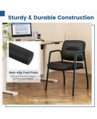 Waiting Room Chair No Wheels Set of 6 with Integrated Armrests for Reception