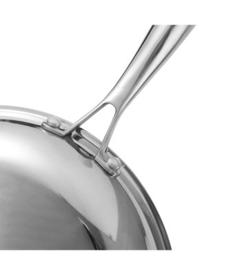 9.5" and 11" Tri-Ply Stainless Steel Nonstick Open Fry Pan with Premium Magnetic Stainless Exterior, Aluminum Core, Set of 2