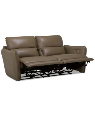 CLOSEOUT! Jekyns Leather Power Sofa, Created for Macy's