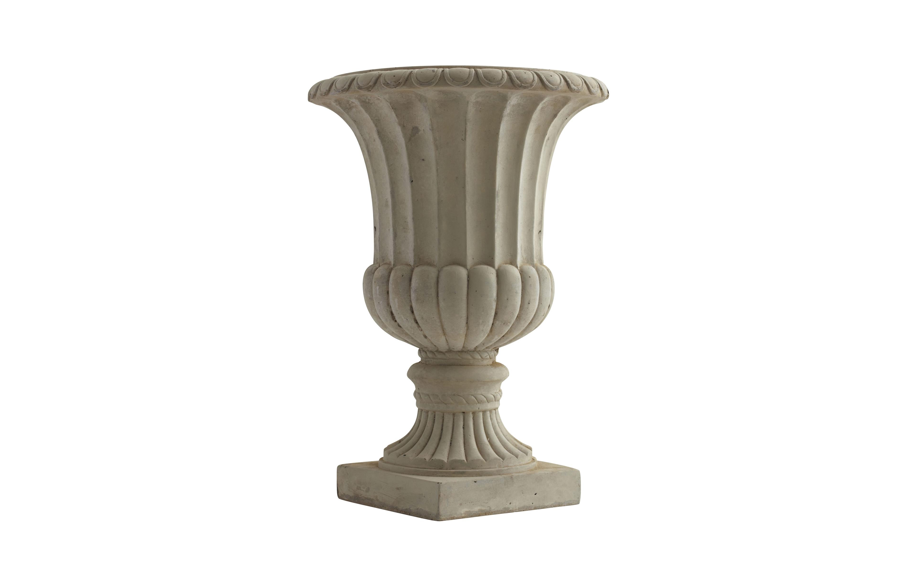 Slickblue Large Sand Colored Urn Elegant Decorative Accent for Any Space