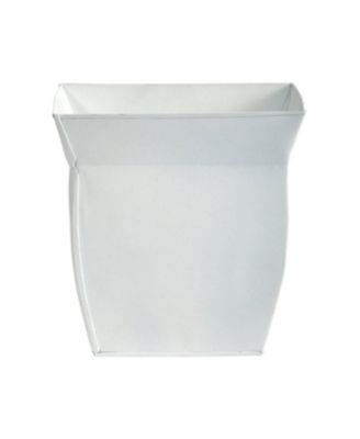 8 Inch Square Metal Planter Fluted Design Garden Pot