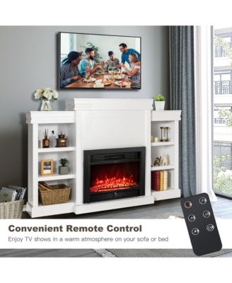 70'' Fireplace TV Stand Media W/ 28.5'' 750W/1500W Electric Fireplace