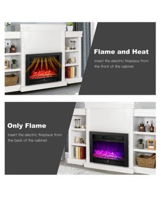 70'' Fireplace TV Stand Media W/ 28.5'' 750W/1500W Electric Fireplace