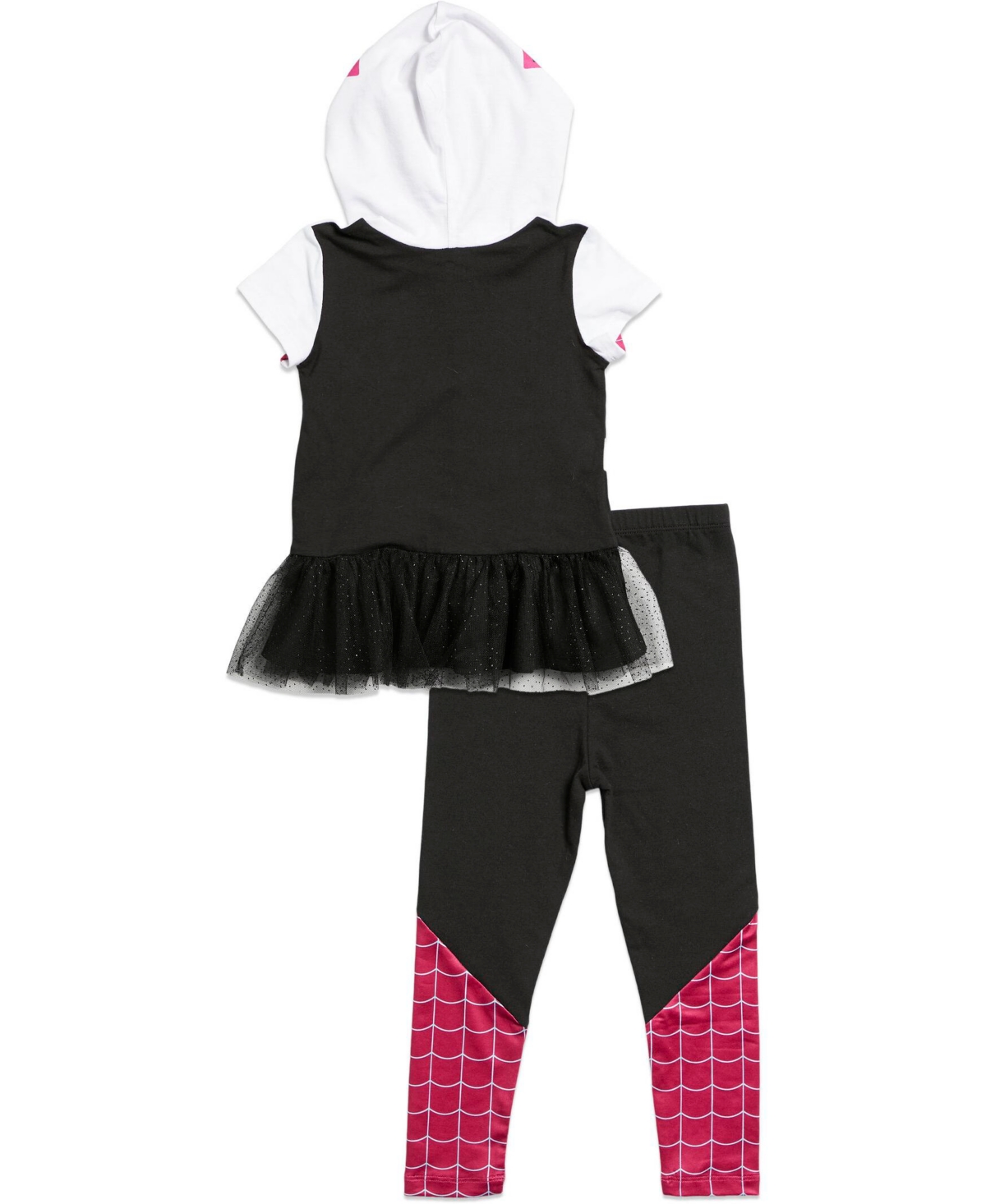 Spider-Man Little Girls Marvel Cosplay T-Shirt Dress and Leggings Outfit Set