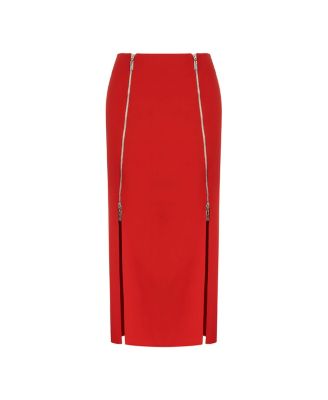 Women's Pencil Skirt with Zipper Design