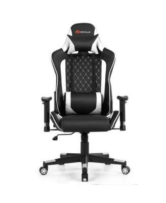Massage Gaming Chair Reclining Racing Chair w/Lumbar Support