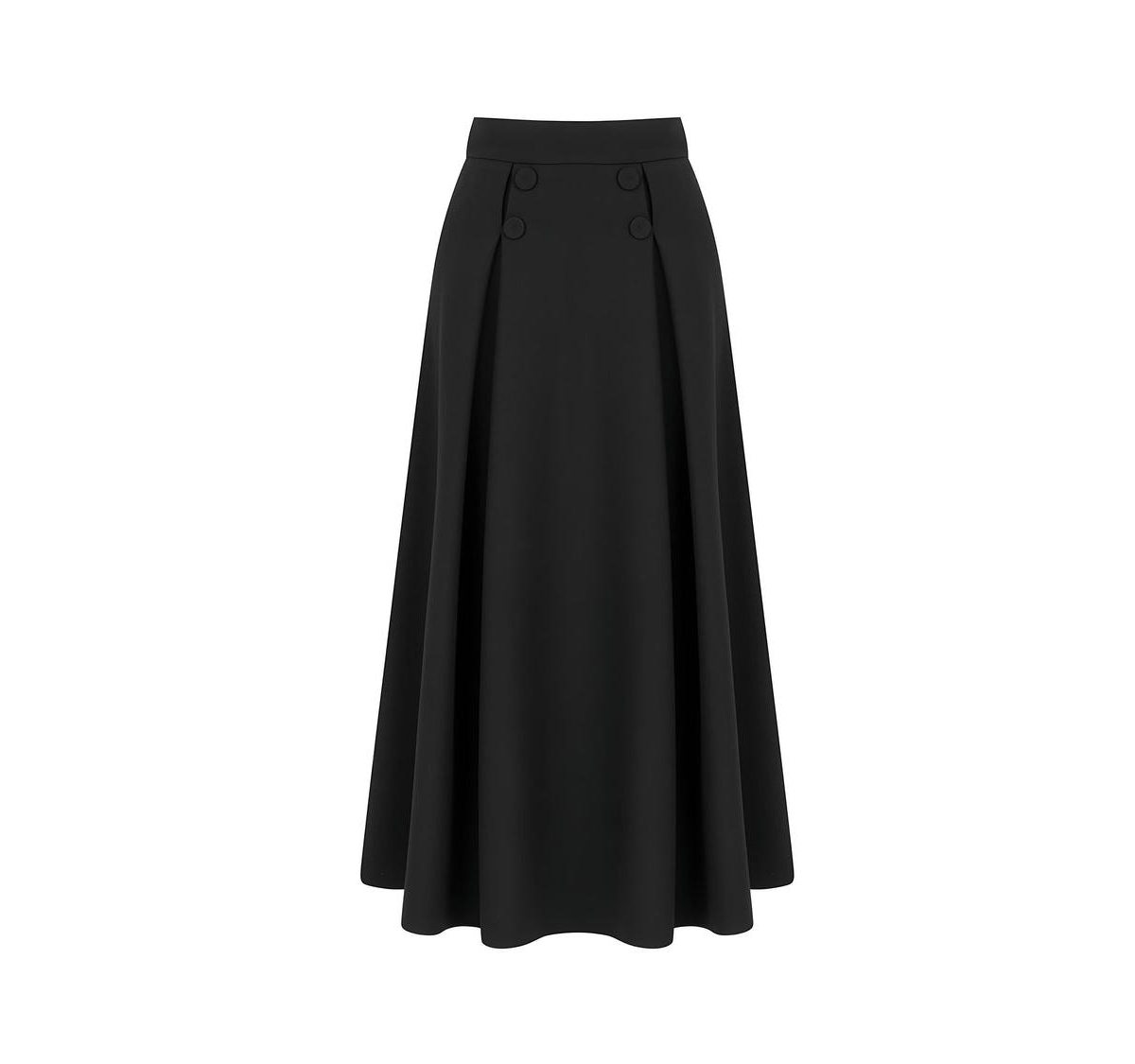 Nocturne Women's Button Designed Midi Skirt