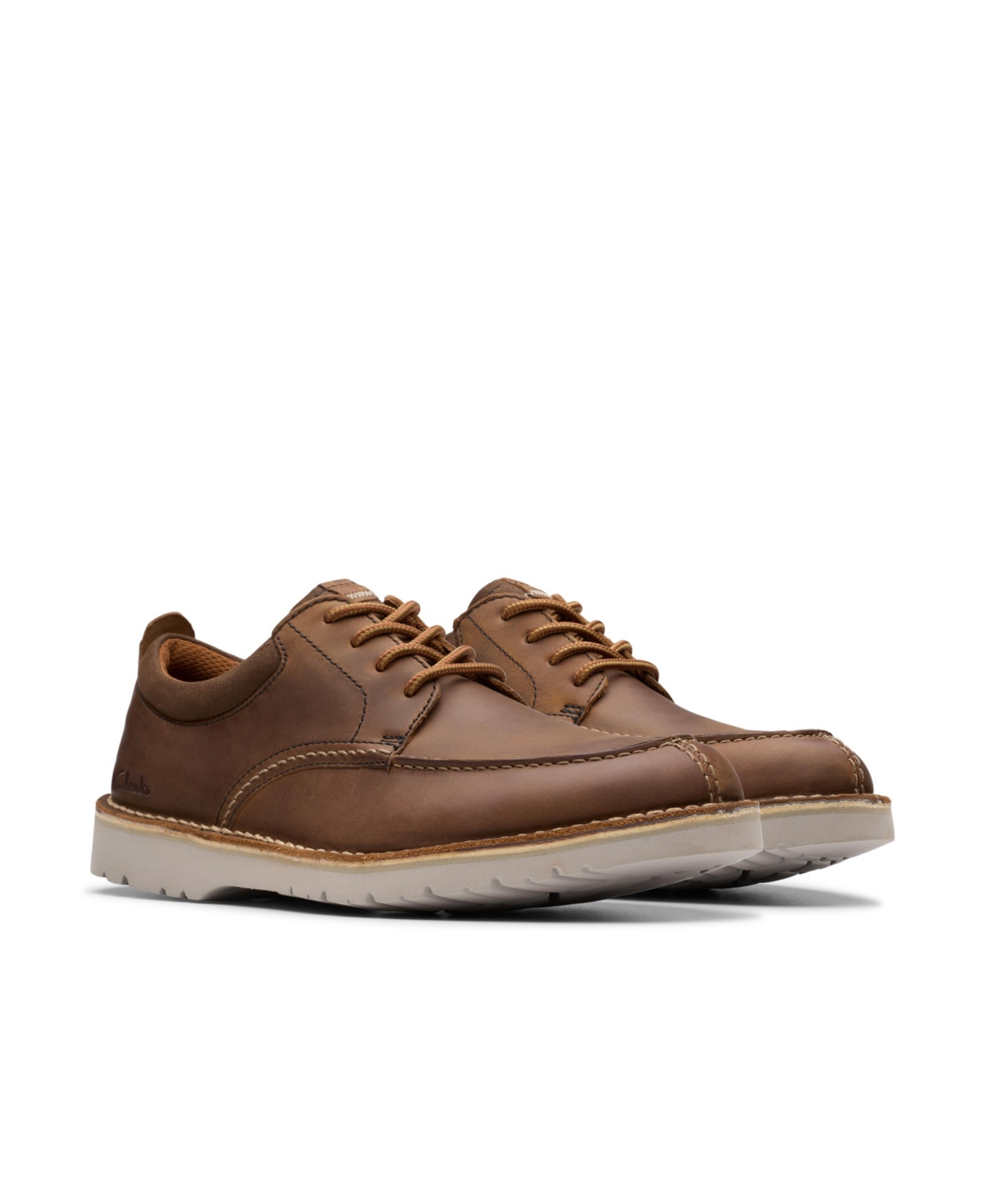 Shop Clarks Collection Men's Eastridge Moc Shoes In Grey Leather