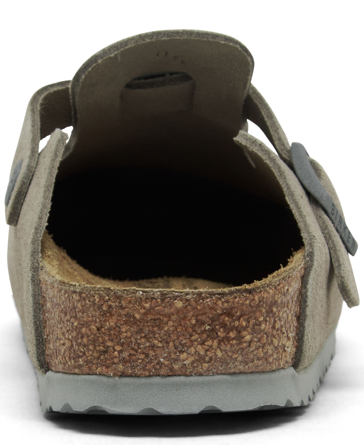 Женские сабо Birkenstock Boston Suede Leather, цвет: Серо-бежевый — фото 4