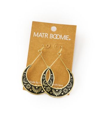 Nisha Crescent Moon Hoop Earrings