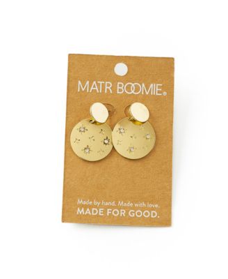 Sitara Starry Double Circle Dangle Earrings