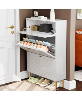 24 Pair MDF Shoe Cabinet