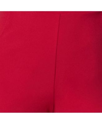 Women's Scuba Crepe Jumpsuit With Ruffle Sleeve