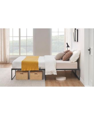 Queen Size Bed Frame Platform, Metal Queen Bed Mattress Frame with 3 in 1 Steel Support Ultra Sturdy, 14 inch No Box Spring Needed Easy to Assemble Black Bed Platform - Queen