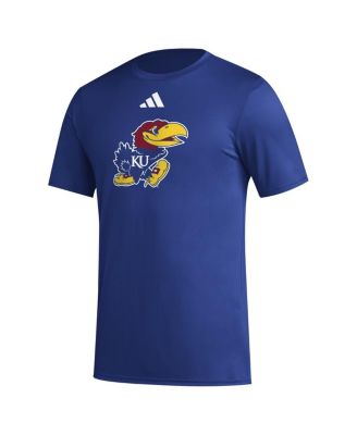 Men's Royal Kansas Jayhawks Primary Locker Logo Pre-Game AEROREADY T-Shirt