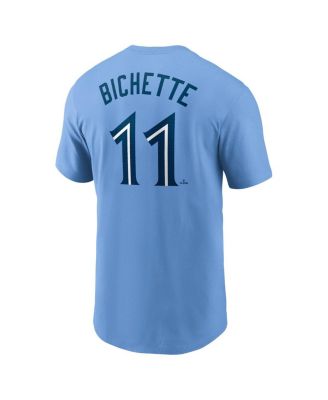 Men's Bo Bichette Powder Blue Toronto Blue Jays Fuse Name Number T-Shirt
