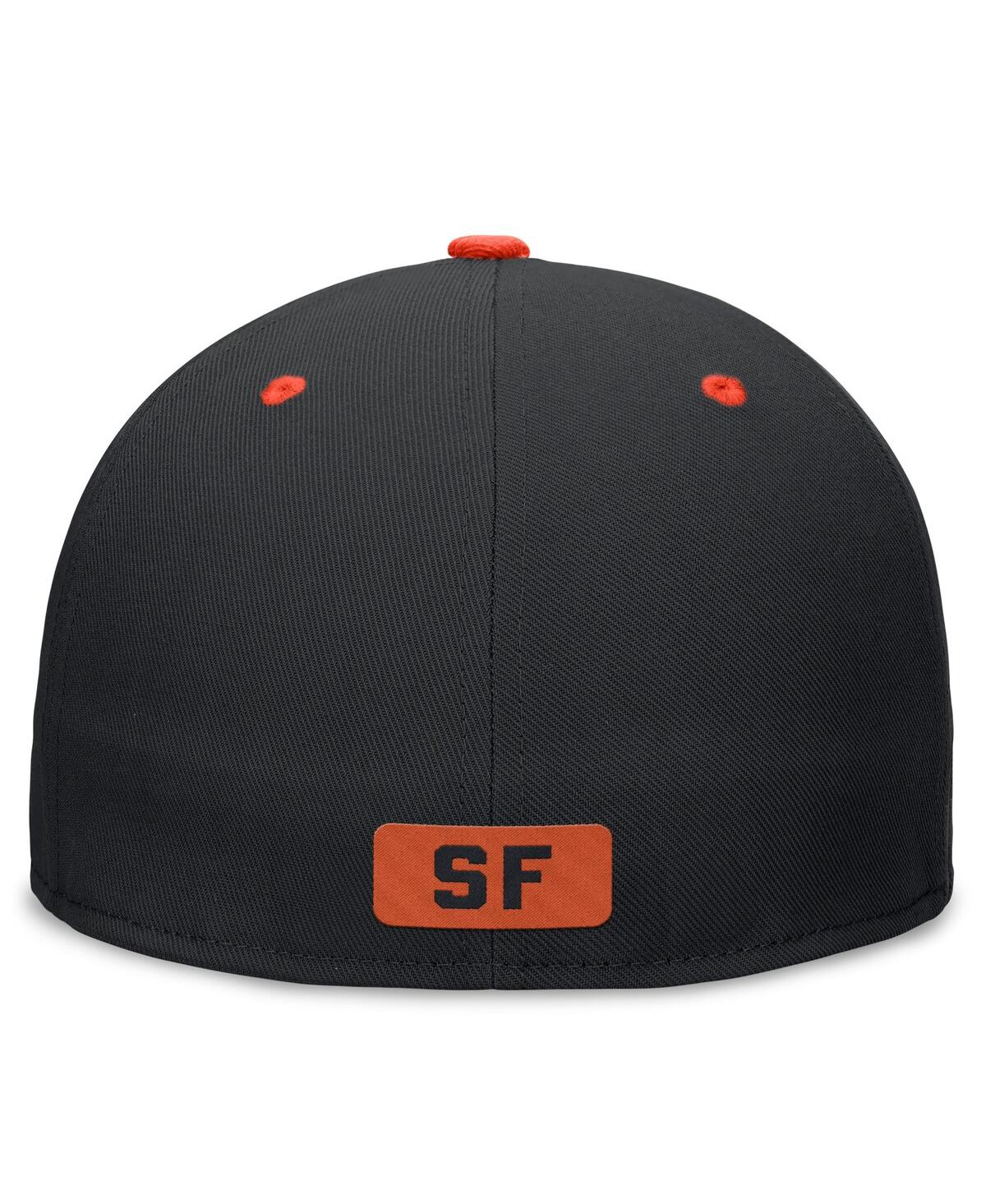Nike Men'sOrange San Francisco Giants City Connect True Fitted Hat - Black, Orange