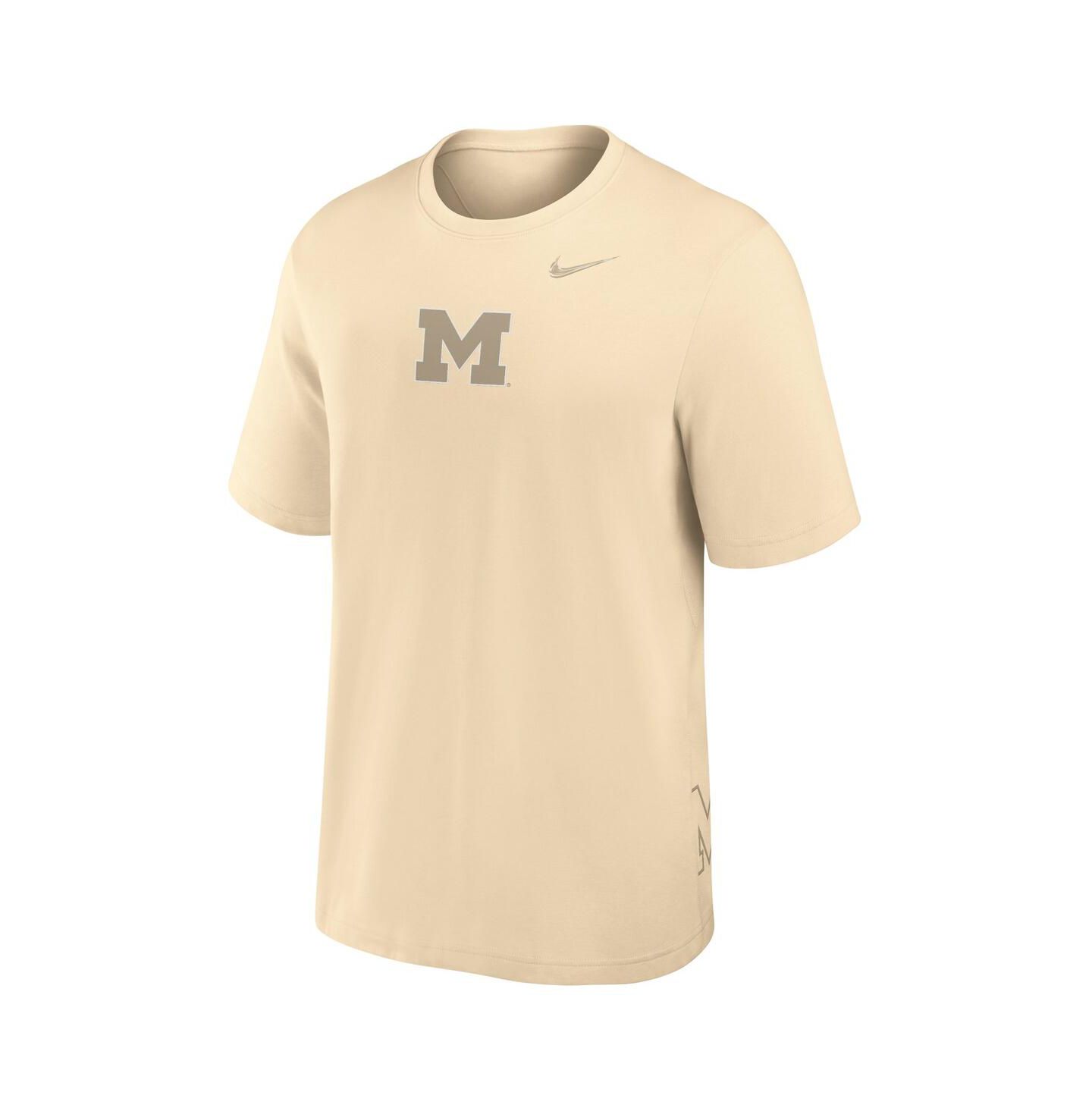 Мужская футболка Nike Cream Michigan Wolverines Primary Statement Two-Hit Performance — фото 2