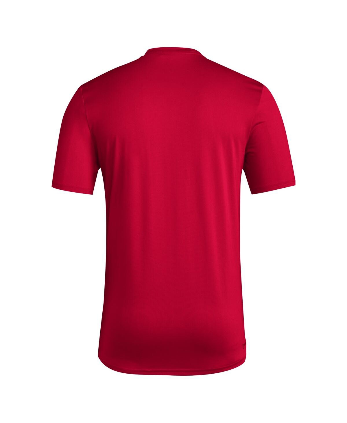 Adidas Men'sLouisville Cardinals 2024 Locker Trilateral Pre-Game T-Shirt - Red