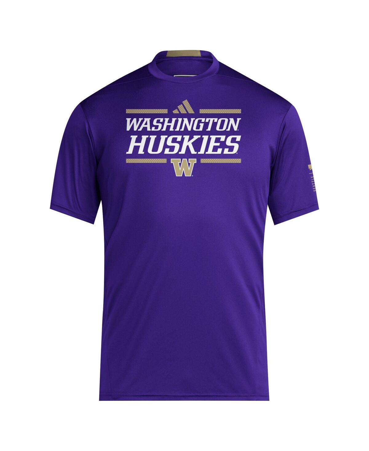 Adidas Men'sWashington Huskies 2024 Sideline Aeroready T-Shirt - Purple