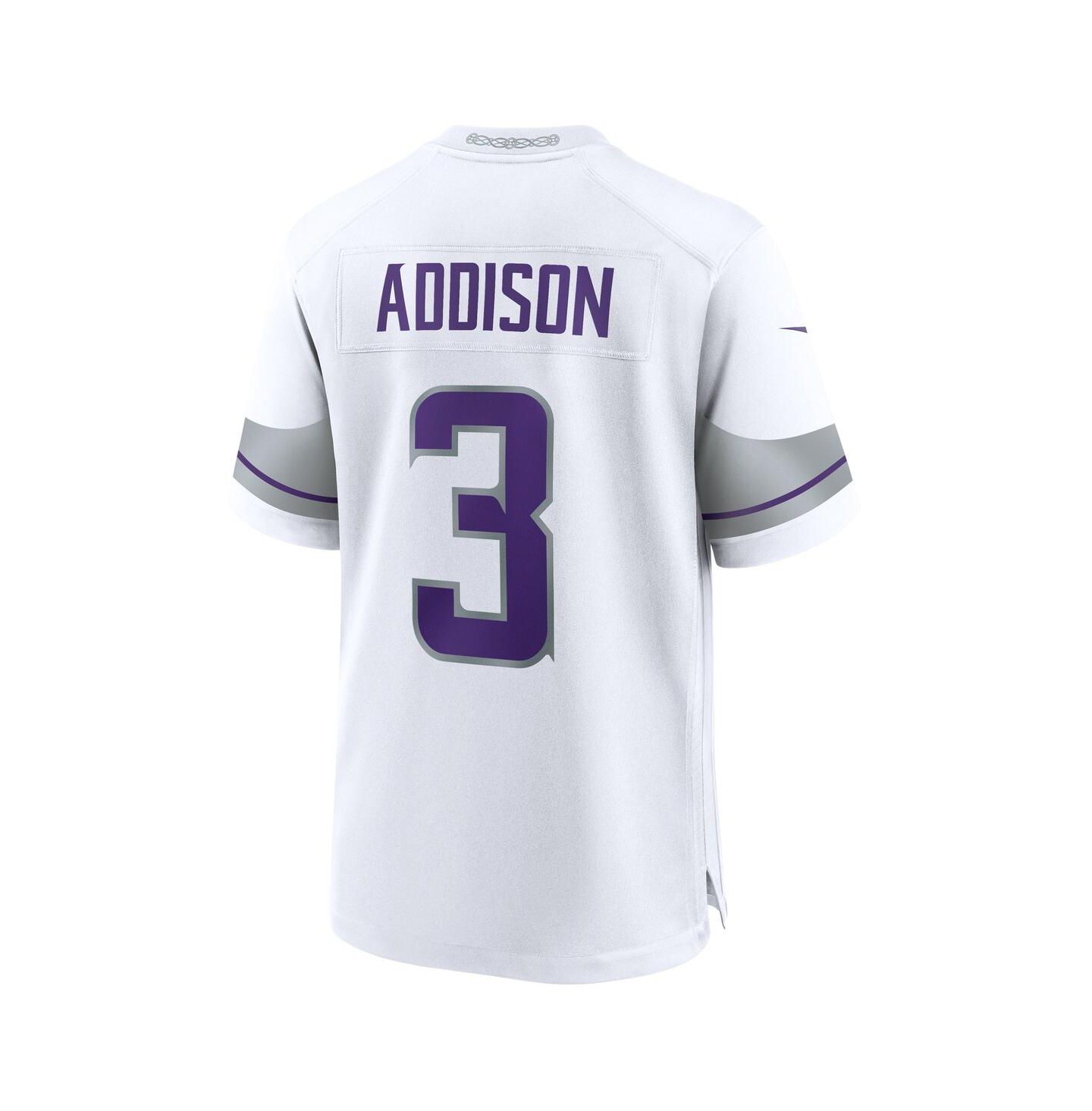 Мужской топ Fanatics Nike Jordan Addison White Minnesota Vikings Alternate Game Player Jersey — фото 3