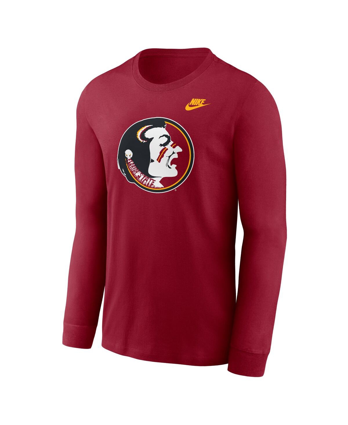 Nike Men'sFlorida State Seminoles Legacy Primary Logo Long Sleeve T-Shirt - Garnet