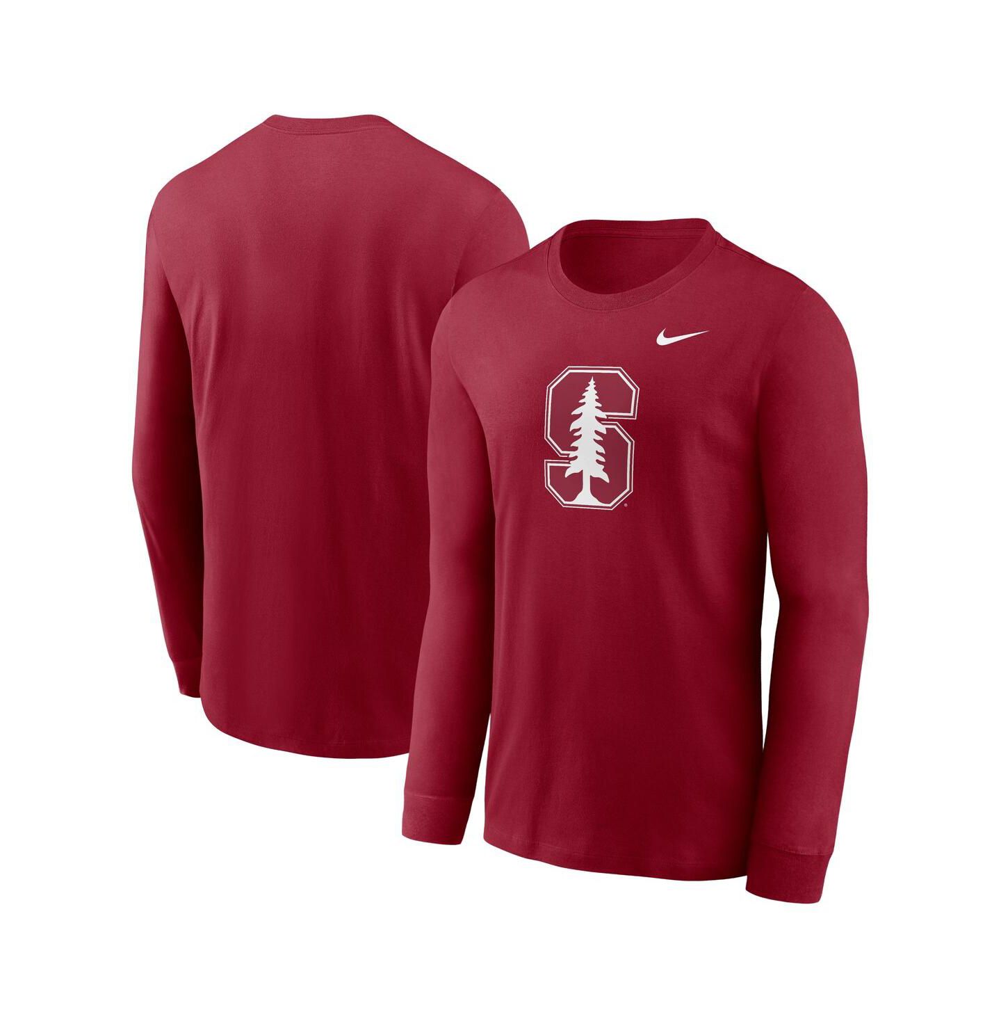 Мужская футболка Nike Cardinal Stanford Cardinal Primary Logo Long Sleeve — фото 1