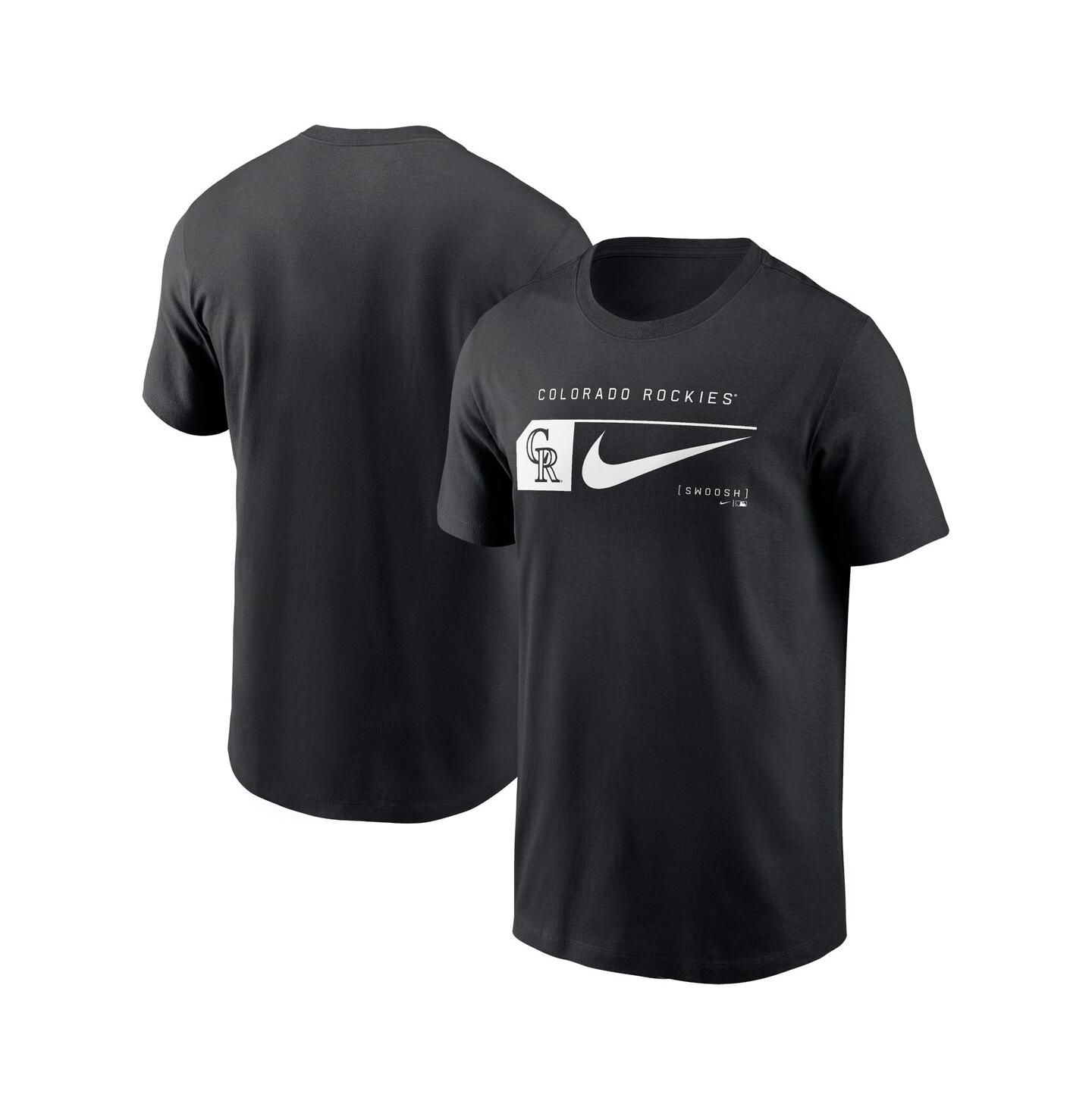 Мужская футболка Nike Black Colorado Rockies Fashion Graphic Swoosh — фото 1
