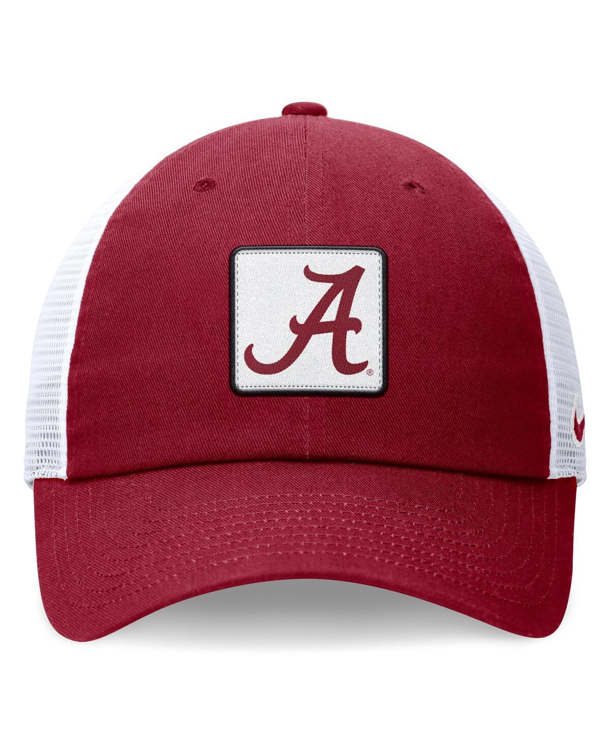 Nike Men's Crimson/white Alabama Crimson Tide Primetime Club Trucker Adjustable Hat In Crimson,white